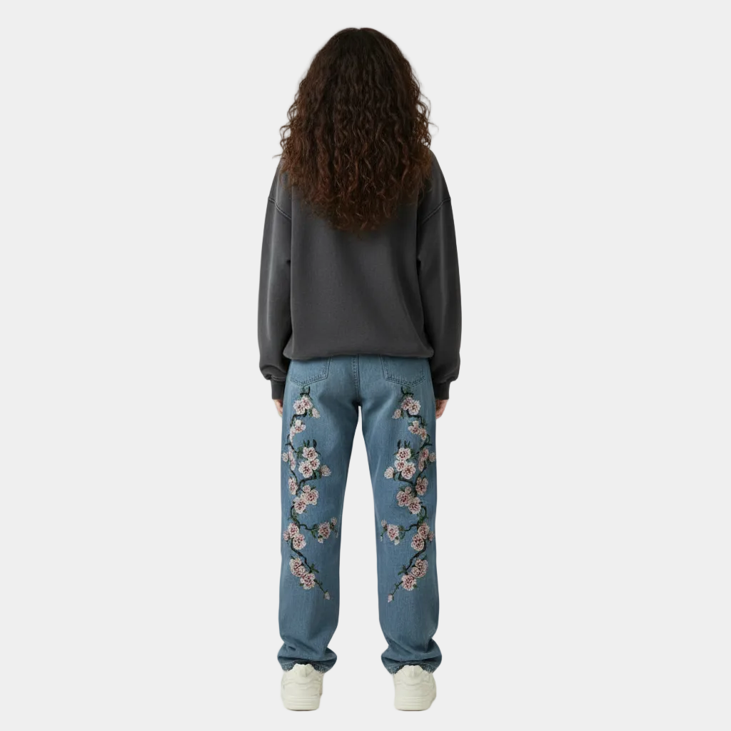 'Blossom' Embroidered Jeans