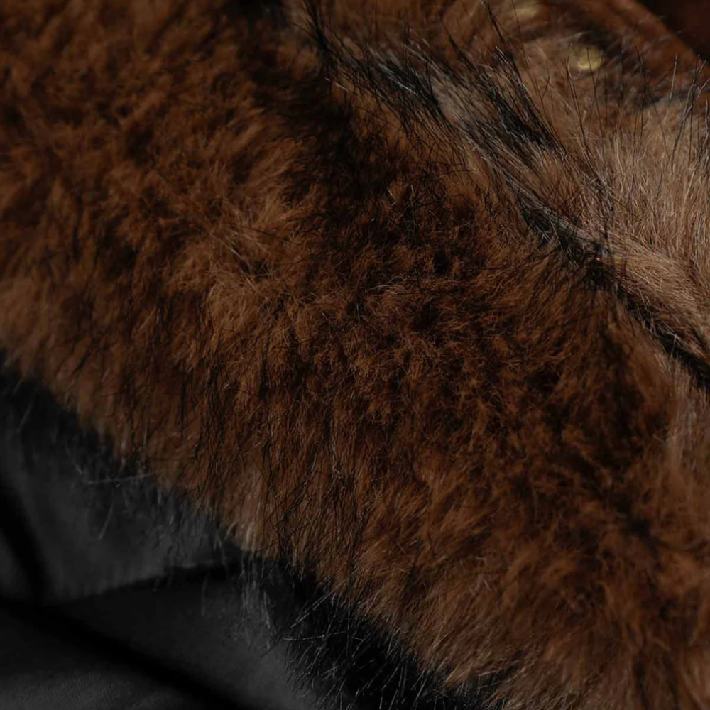 Streetwear Metal Clip Faux Fur Hooded Suede Bomber Jacket