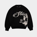 'Structure' Graphic Knitted Sweater - Black