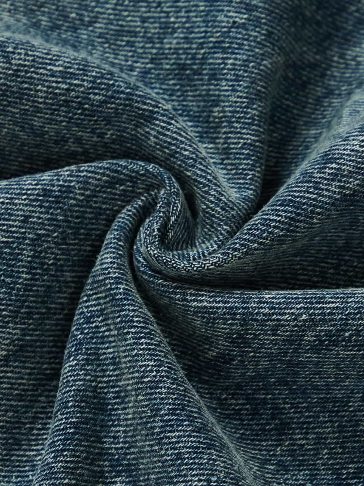 Retro Rhinestone Letter Embroidery Distressed Baggy Jeans