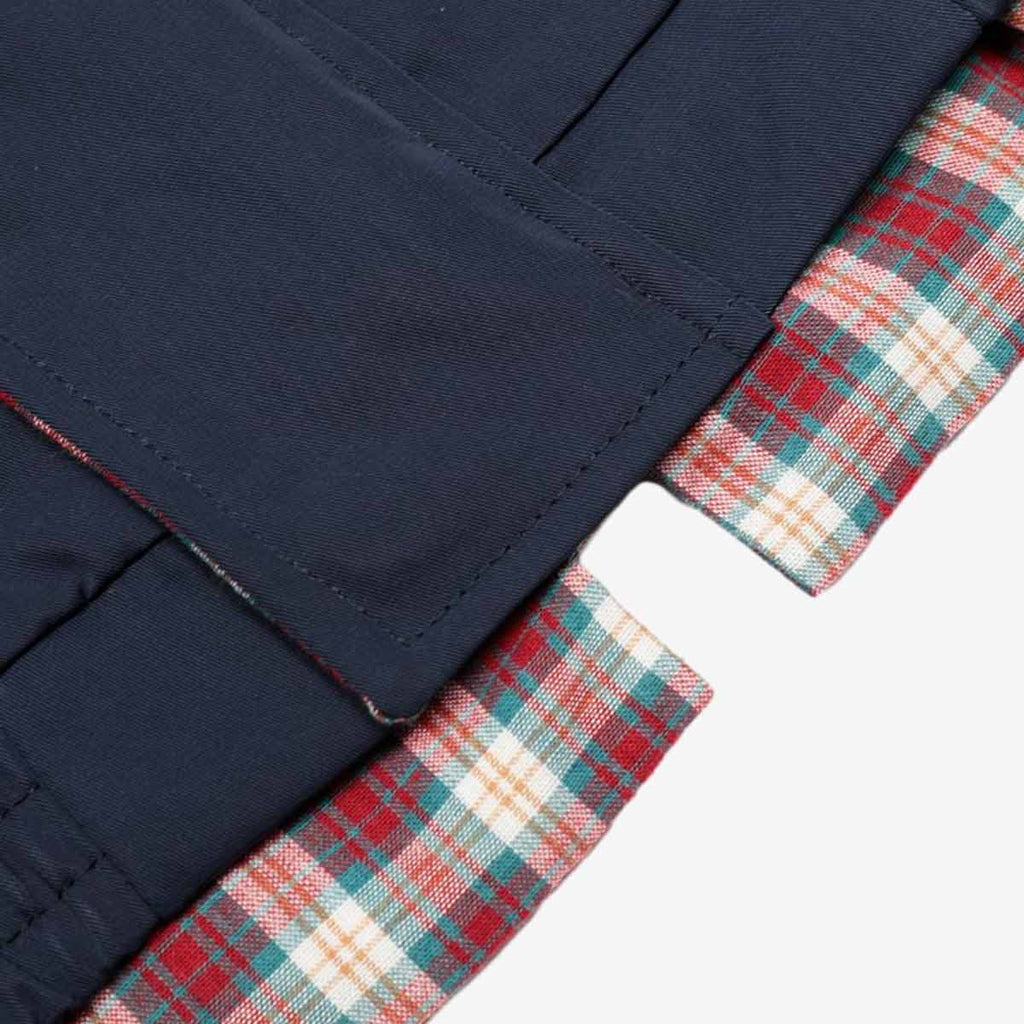 Faux Two-Piece Plaid Layered Workwear Jacket
