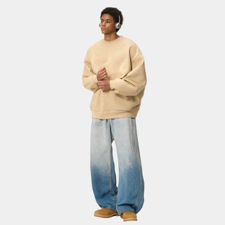 DCRB White Washed Baggy Denim Jeans